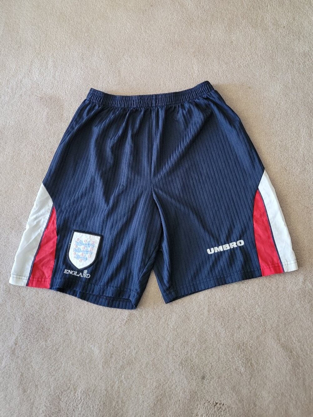 Umbro England Shorts Fifa World Cup France 1998 Vintage Soccer Football Short